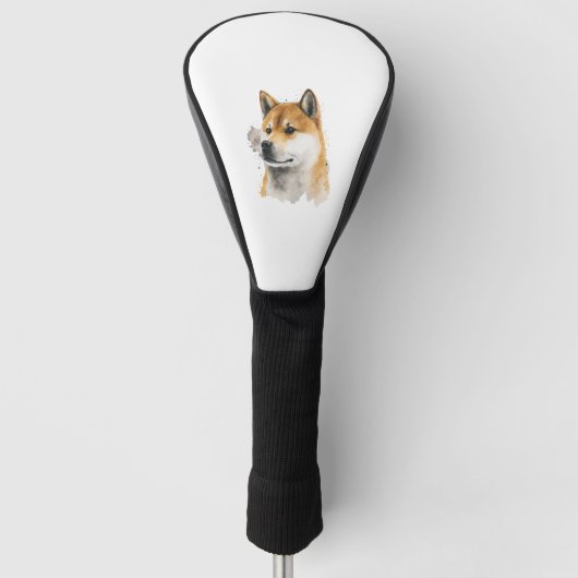 Happy Akita Dog Golf Headcover (Vorderseite)