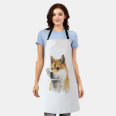 Happy Akita Dog Schürze (Getragen)