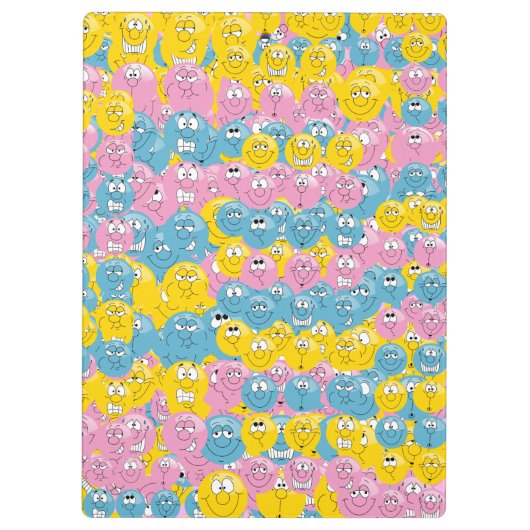 Happy, Albern und lustig 😊 Emoji Faces Klemmbrett (Rückseite)