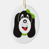 Happy alberne Welpendekoration Keramik Ornament (Rechts)