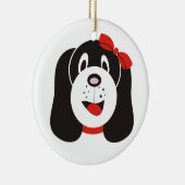 Happy alberne Welpendekoration Keramik Ornament (Rechts)