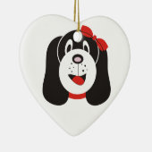 Happy alberne Welpendekoration Keramik Ornament (Rechts)