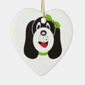 Happy alberne Welpendekoration Keramikornament (Rechts)