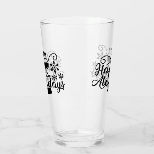 Happy Alcoholidays | Funny Christmas Drinks Spaß Glas (Links)