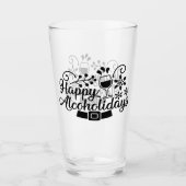 Happy Alcoholidays | Funny Christmas Drinks Spaß Glas (Vorderseite)
