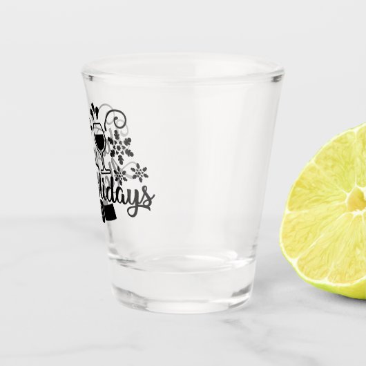 Happy Alcoholidays | Funny Christmas Drinks Spaß Schnapsglas (Rechts)