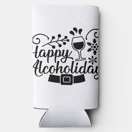 Happy Alcoholidays | Funny Christmas Drinks Spaß Selters Dosenkühler (Rückseite)