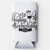 Happy Alcoholidays | Funny Christmas Drinks Spaß Selters Dosenkühler (Vorderseite)
