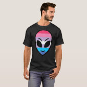 Happy Alien Bigender Flag T-Shirt (Vorne ganz)
