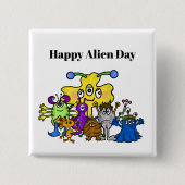 Happy Alien Day Button (Vorderseite)