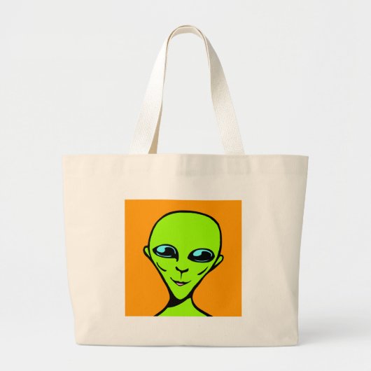 Happy Alien/ET Jumbo Stoffbeutel (Vorne)