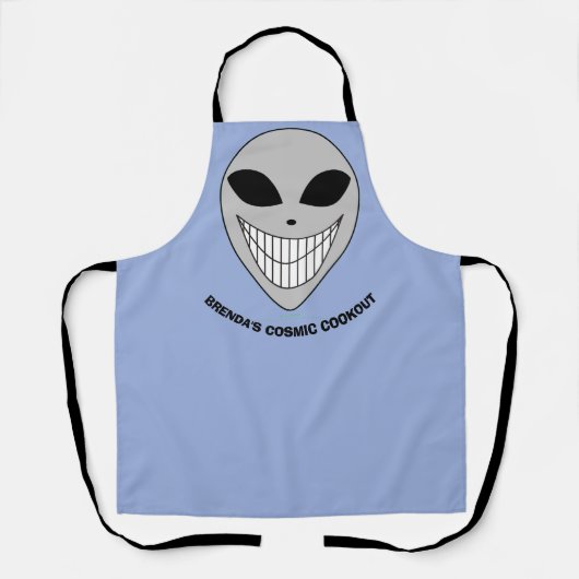 Happy Alien lächelt kosmische Science Fiction Ihr Schürze (Vorderseite)