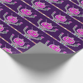 Happy Alien Robot Geschenkpapier (Ecke)