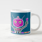 Happy Alien Robot Jumbo-Tasse (Rechts)