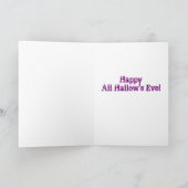 Happy All Hallow's Eve - gruseliges Halloween Robe Karte (Innenseite)