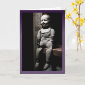 Happy All Hallow's Eve - gruseliges Halloween Robe Karte (Gelbe Blume)