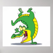 Happy Alligator Krokodil Cartoon tanzen Poster (Vorne)