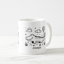 Happy Alligator mit Balloon - Niedliches Kinderzim Kaffeetasse