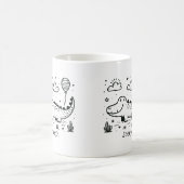 Happy Alligator mit Balloon - Niedliches Kinderzim Kaffeetasse (Mittel)