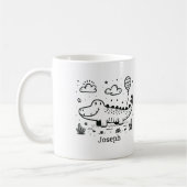 Happy Alligator mit Balloon - Niedliches Kinderzim Kaffeetasse (Links)
