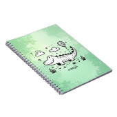 Happy Alligator mit Balloon - Niedliches Kinderzim Notizblock (Rechte Seite)