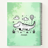 Happy Alligator mit Balloon - Niedliches Kinderzim Notizblock (Rückseite)