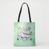 Happy Alligator mit Balloon - Niedliches Kinderzim Tasche (Vorderseite)