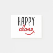 Happy Allone Single Awareness Anti-Valentine's Post-it Klebezettel (Vorderseite)