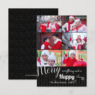 Happy Always Collage - 3x5 Foto Weihnachtskarte Einladung