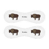 Happy American Bison Buffalo Illustration Baseball (Paneele)