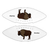 Happy American Bison Buffalo Illustration Football (Paneele)