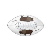 Happy American Bison Buffalo Illustration Football (Vorderseite)