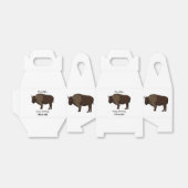 Happy American Bison Buffalo Illustration Geschenkschachtel (Ungefaltet)