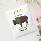 Happy American Bison Buffalo Illustration Geschenktütchen (Versiegelt)