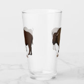 Happy American Bison Buffalo Illustration  Glas (Rechts)