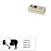 Happy American Bison Buffalo Illustration Gummistempel (Stempel)