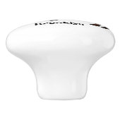 Happy American Bison Buffalo Illustration Keramikknauf (Seitenansicht)