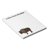 Happy American Bison Buffalo Illustration Notizblock (angewinkelt)