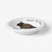 Happy American Bison Buffalo Illustration Pappteller (Gewinkelt)