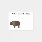 Happy American Bison Buffalo Illustration Post-it Klebezettel (Vorderseite)