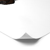 Happy American Bison Buffalo Illustration Poster (Ecke)