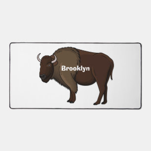 Happy American Bison Buffalo Illustration Schreibtischunterlage