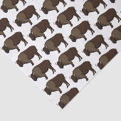Happy American Bison Buffalo Illustration Seidenpapier (Ausschnitt)