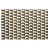 Happy American Bison Buffalo Illustration Stoff (Fat Quarter (45,7 x 55,9 cm))