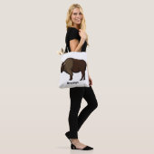 Happy American Bison Buffalo Illustration Tasche (Am Model)