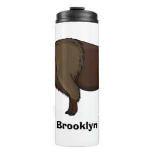 Happy American Bison Buffalo Illustration Thermosbecher