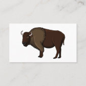 Happy American Bison Buffalo Illustration Visitenkarte (Rückseite)