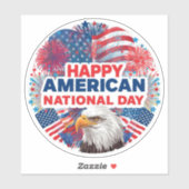 Happy American National Day Sticker (Blatt)