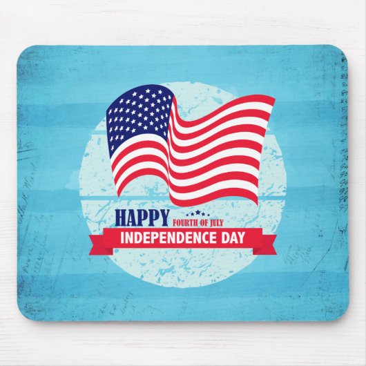 Happy Amerikanische Unabhängigkeitstag American Fl Mousepad (Vorne)