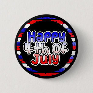 Happy Amerikanische Unabhängigkeitstag Button